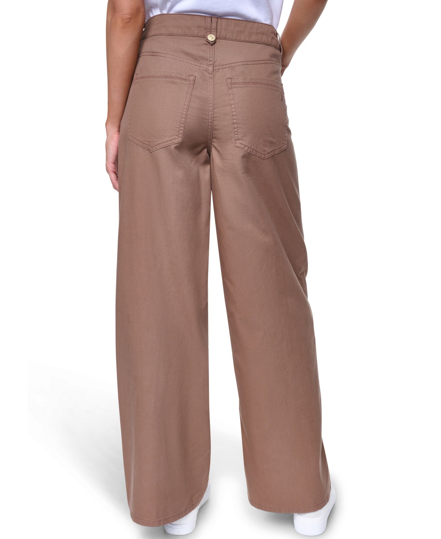 Women's Cotton-Blend Drawstring Relaxed-Fit Pants