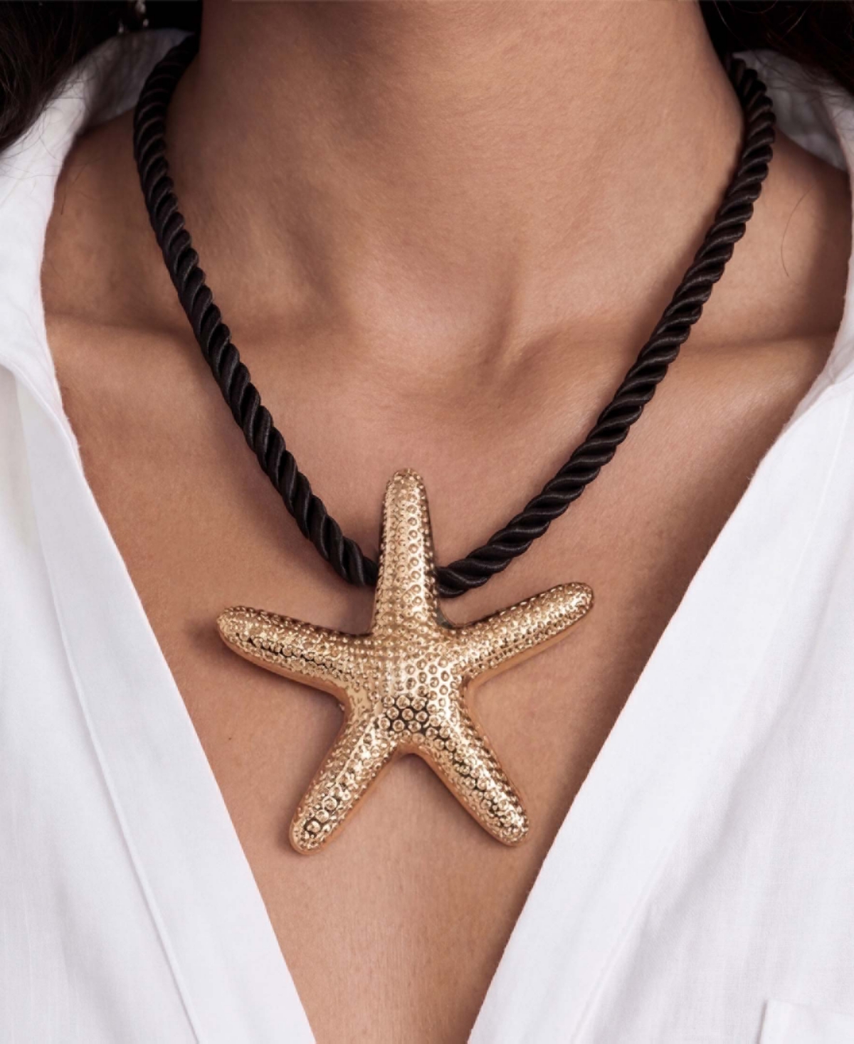 Ettika Gold-Tone Starfish Statement Pendant Necklace