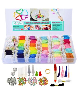 276pcs Embroidery Cross Stitch Friendship Bracelet Kit Organizer
