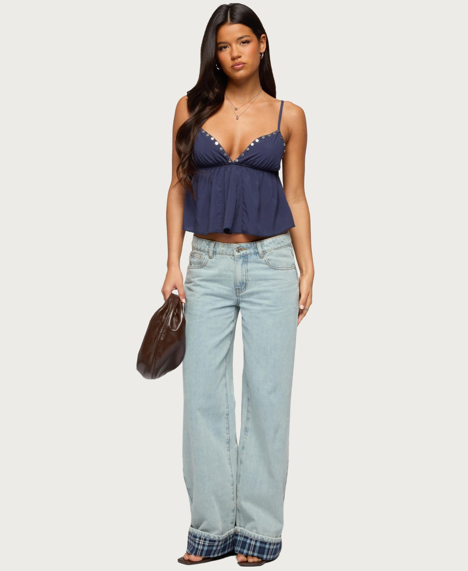 Women's Alina Studded Babydoll Tank Top