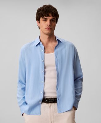 Men's Solid Linen-Blend Shirt