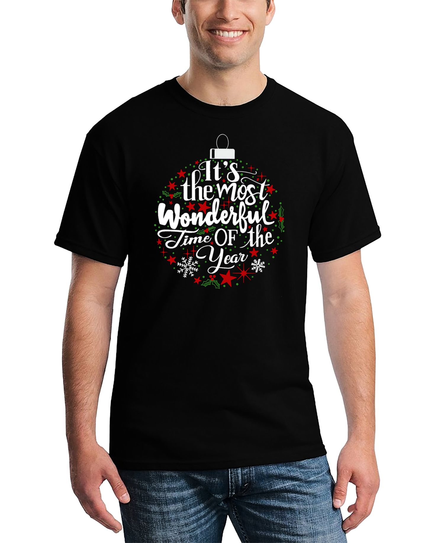 Men's Christmas Ornament Word Art T-Shirt