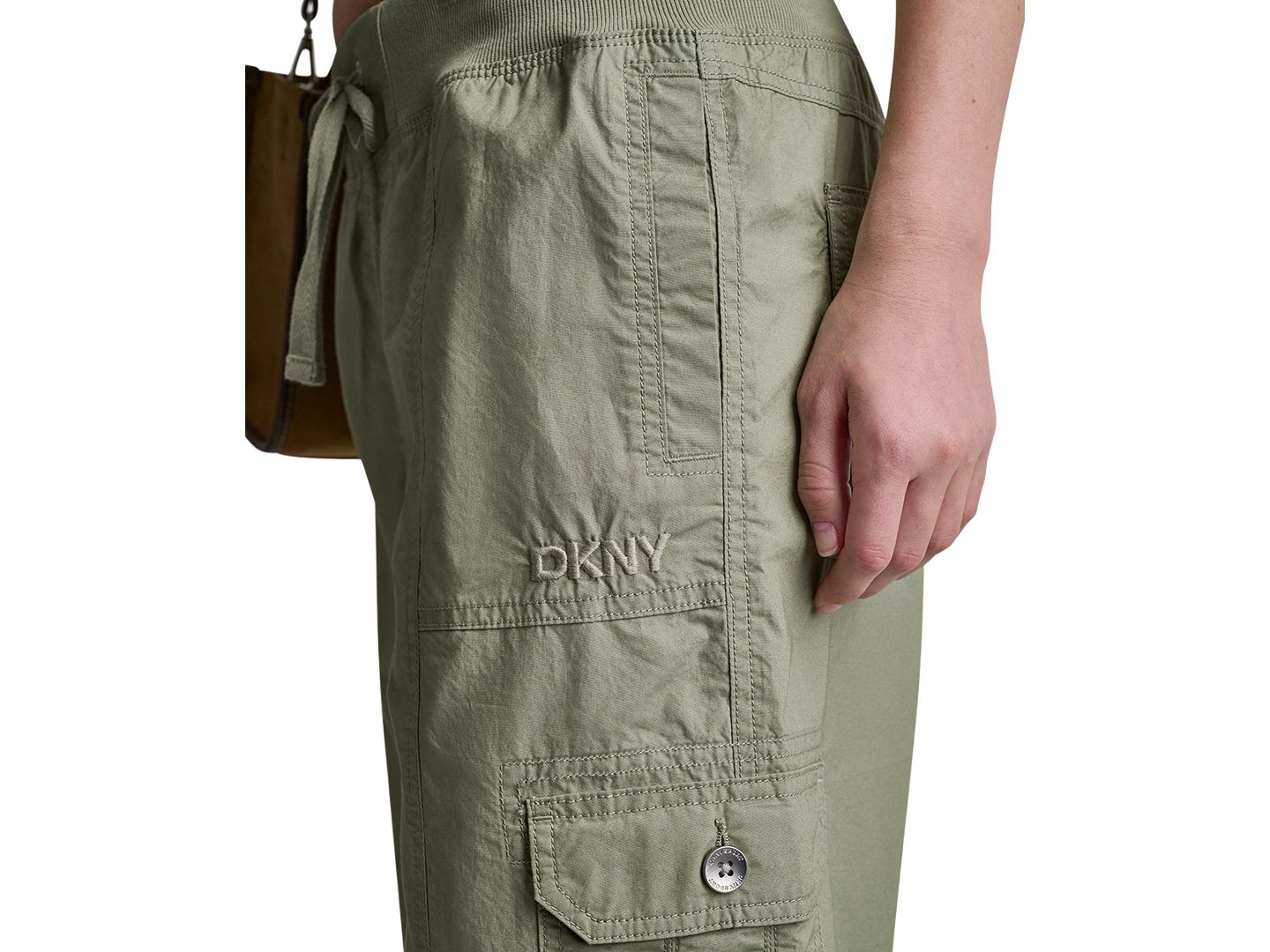 Женские брюки DKNY Sport High-Rise Straight-Leg, цвет: Bayleaf — фото 4