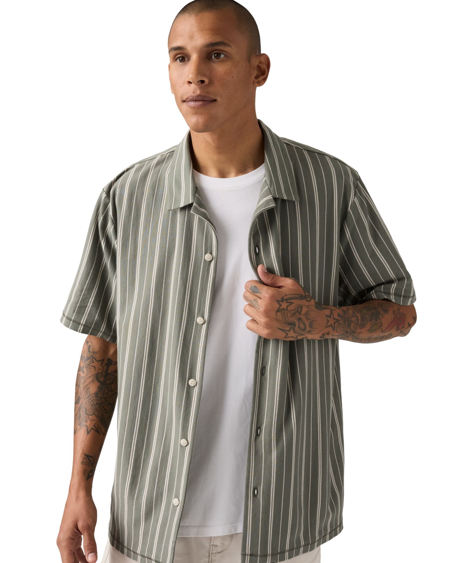 Men's Short-Sleeve Knit Camp Shirt