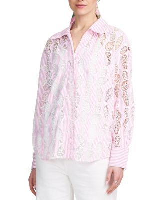 Women's Lace Striped Shirt