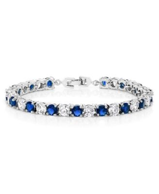 Gnuadz Women's Cz Tennis Bracelet Classic Sparkling Gift - Blue and white