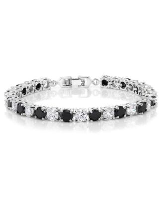 Gnuadz Women's Cz Tennis Bracelet Classic Sparkling Gift - White and black