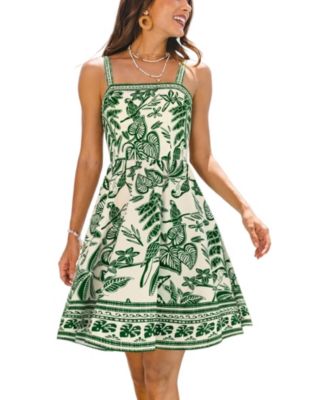 Women's Floral Print Spaghetti Strap Dress