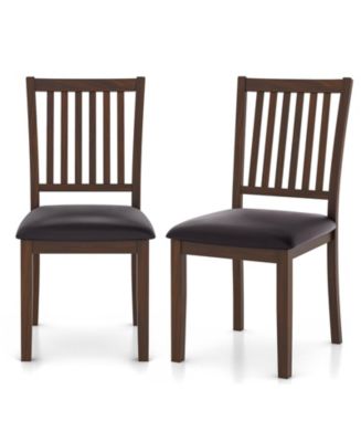 Slickblue Set of 2 Modern Upholstered Dining Chairs with High Slanted ...