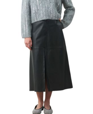 Women's Efos Leather Pencil Skirt