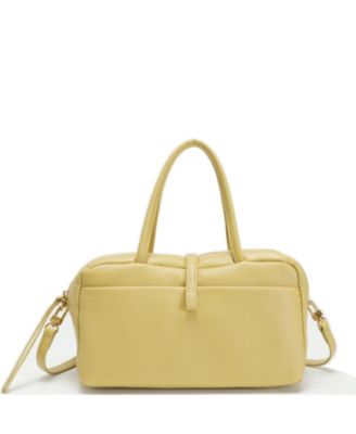 Madison Soft Pebbled Leather Mini Top Handle Satchel Crossbody Bag Small Structured Camera Handbag