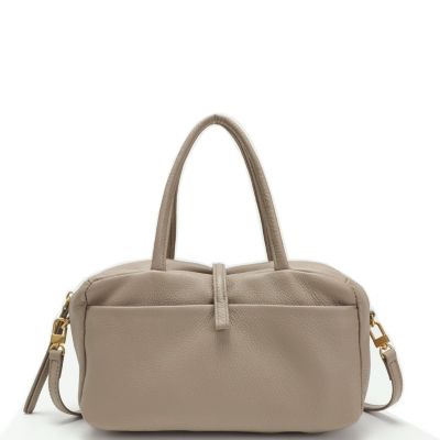 Madison Soft Pebbled Leather Mini Top Handle Satchel Crossbody Bag Small Structured Camera Handbag