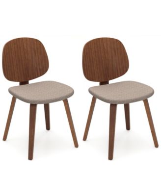 Bentwood Dining Chairs Set of 2 with Padded Seat and Solid Wooden Frame