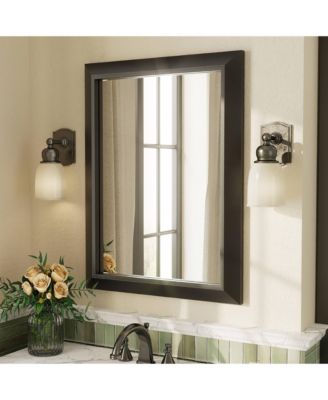 24" x 32" Inch Thick Metal Framed Wall Mirrors for Bedroom, Rectangle Wall-Mounted Mirrors