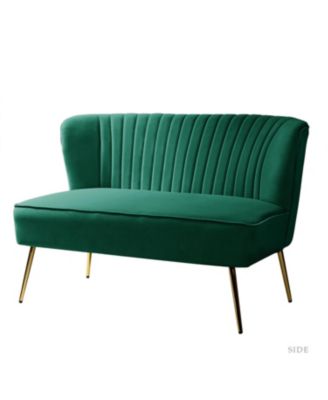 Euclid 47" Contemporary Velvet 2-Seat Armless Loveseat Sofa