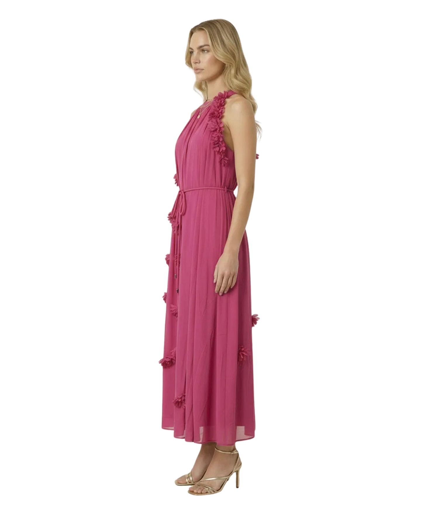 Женское платье Modenaire Floral Applique Halter Midi — фото 3