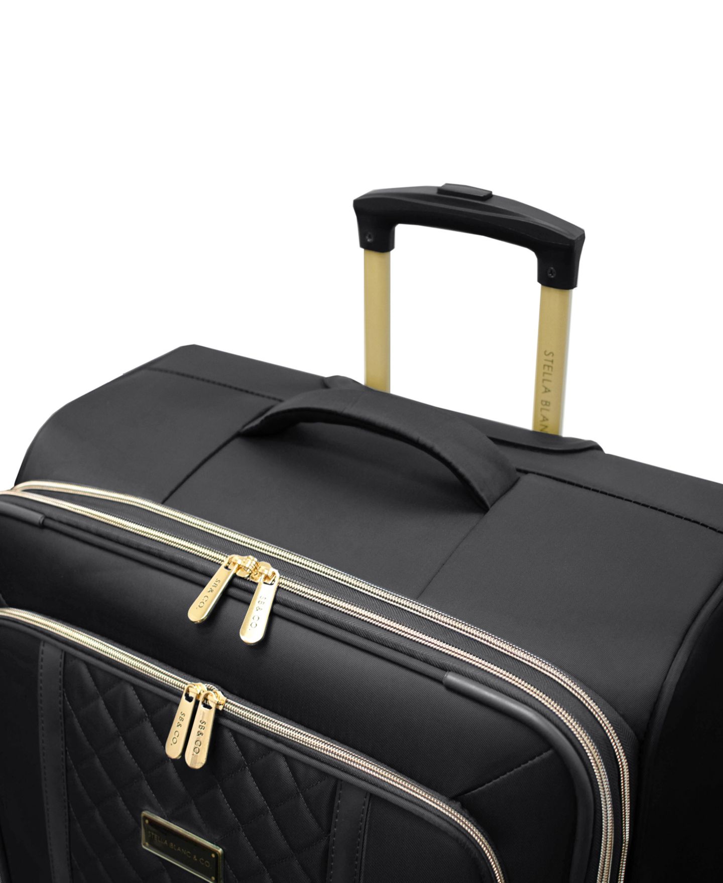 Чемоданы STELLA BLANC Sloane 3-Piece Softside Expandable Spinner Luggage Set, цвет: Чёрный — фото 9