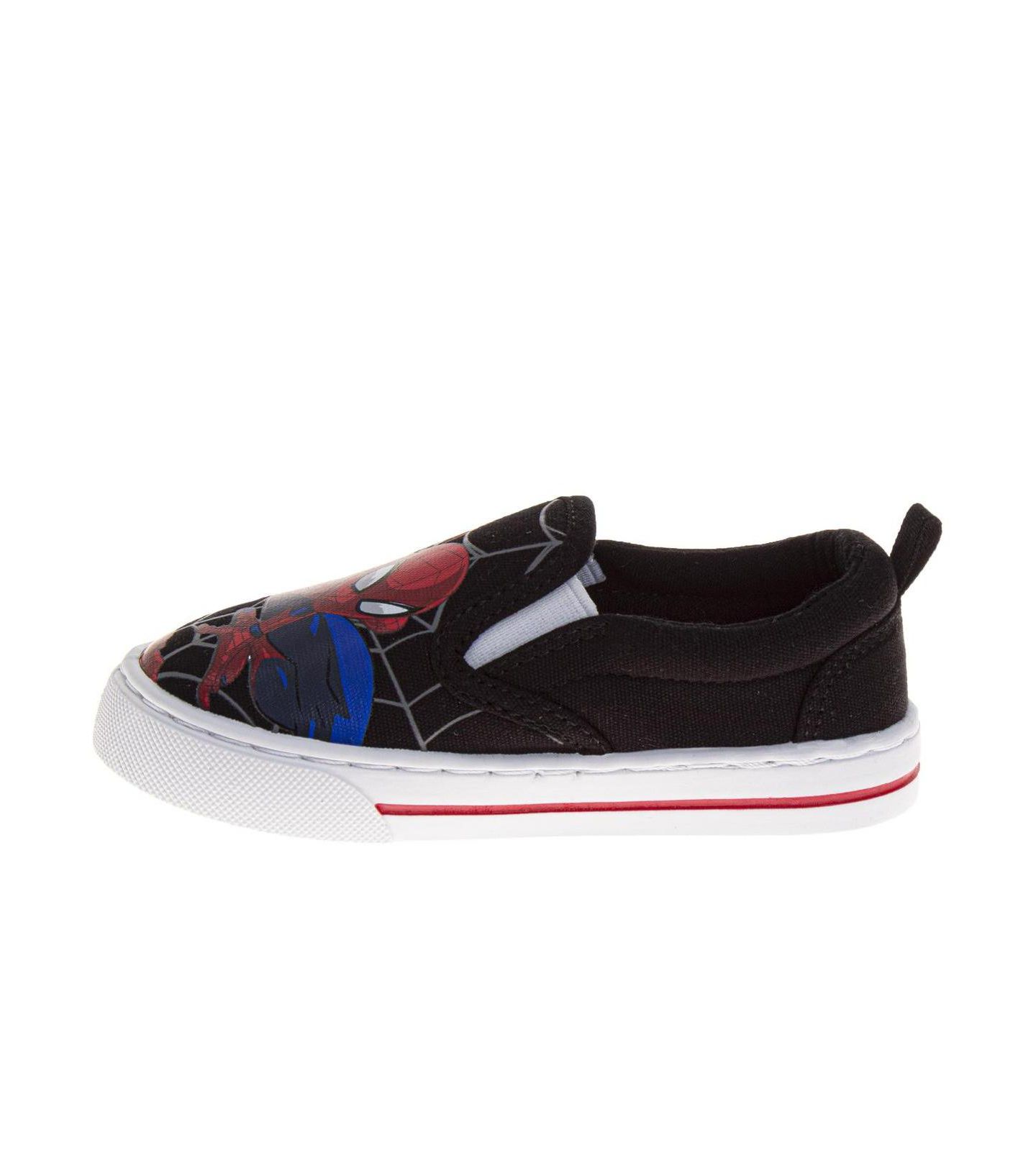Кроссовки Spider-Man Slip-On Canvas для мальчиков, цвет: Чёрный красный — фото 4
