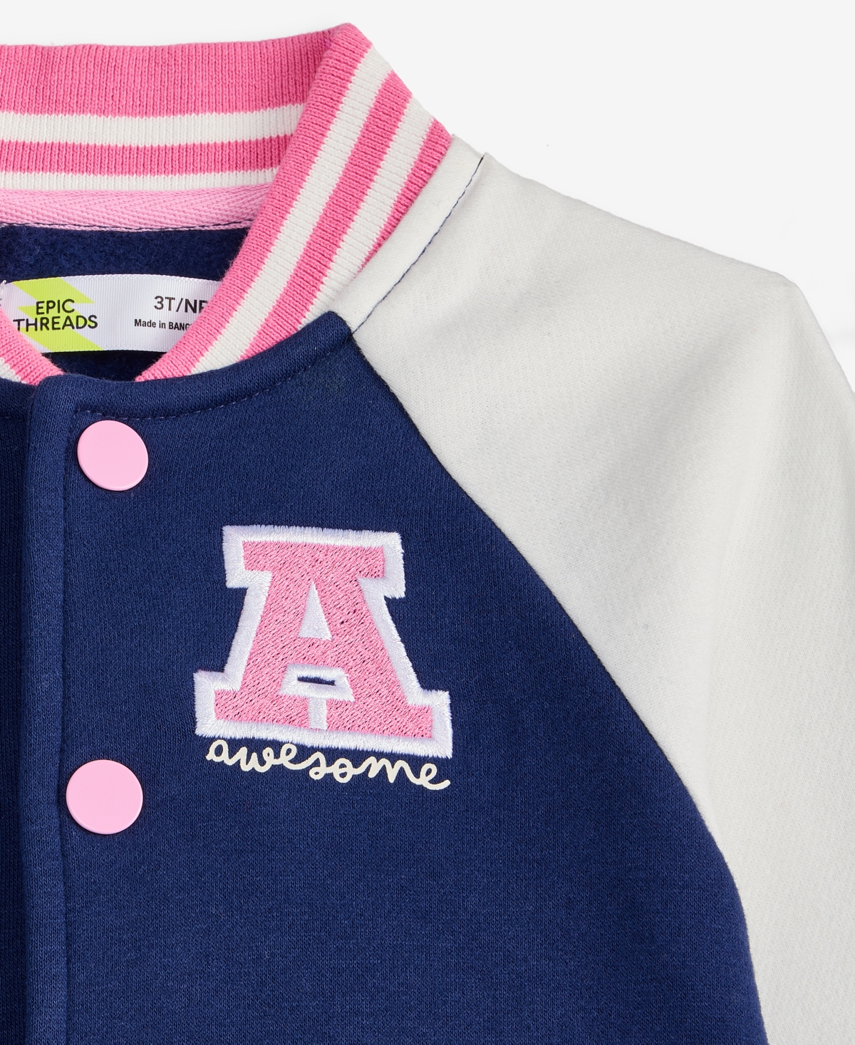 Epic Threads Toddler Girls' (12M-5T) Fleece Bomber Jacket, Macy's Exclusive