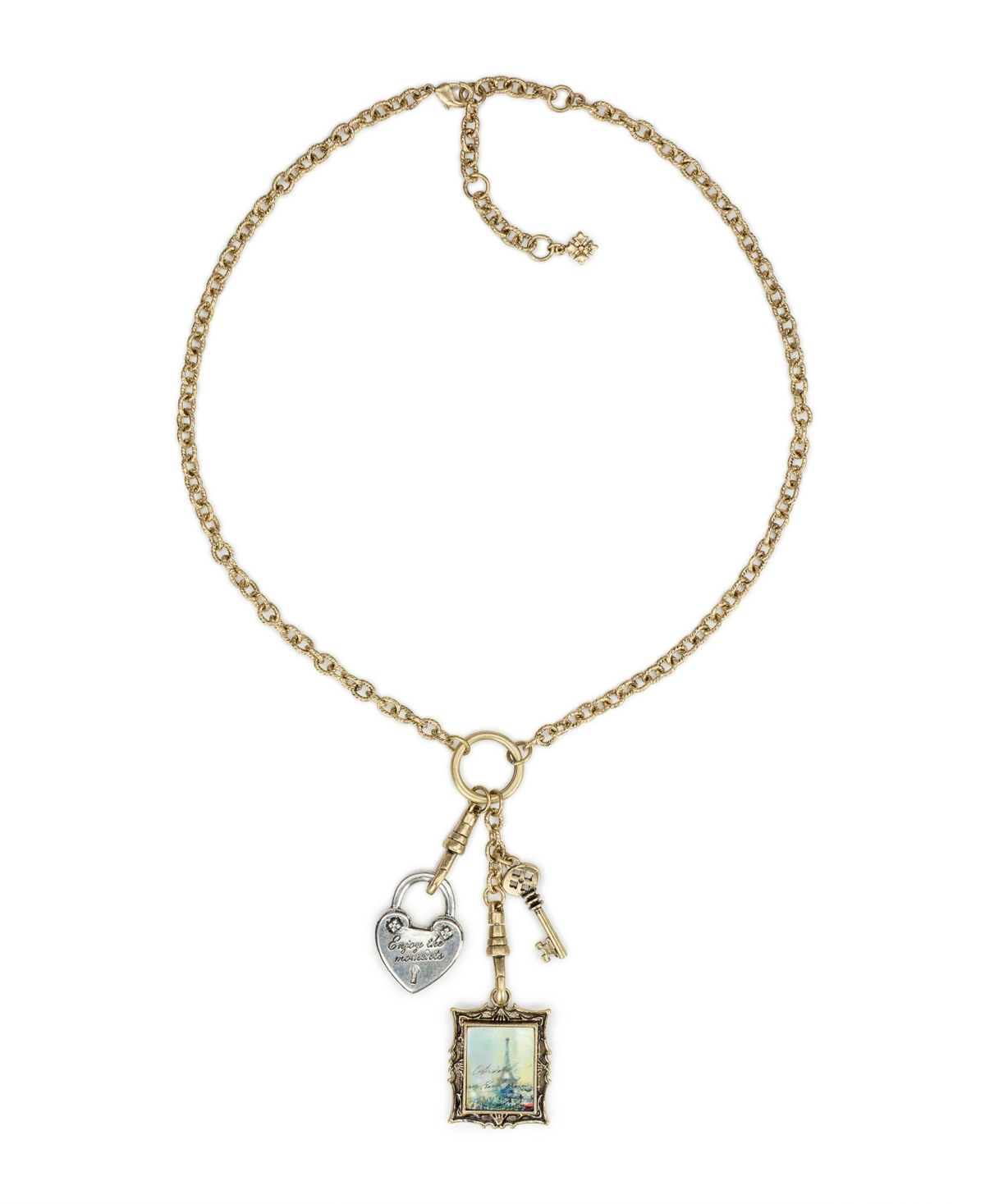 Patricia Nash Gold-Tone Plated Charm Dangle Necklace