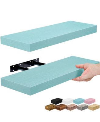 2 Pack Wall Mounted Floating Shelves - for Bathroom, Kitchen, Bedroom