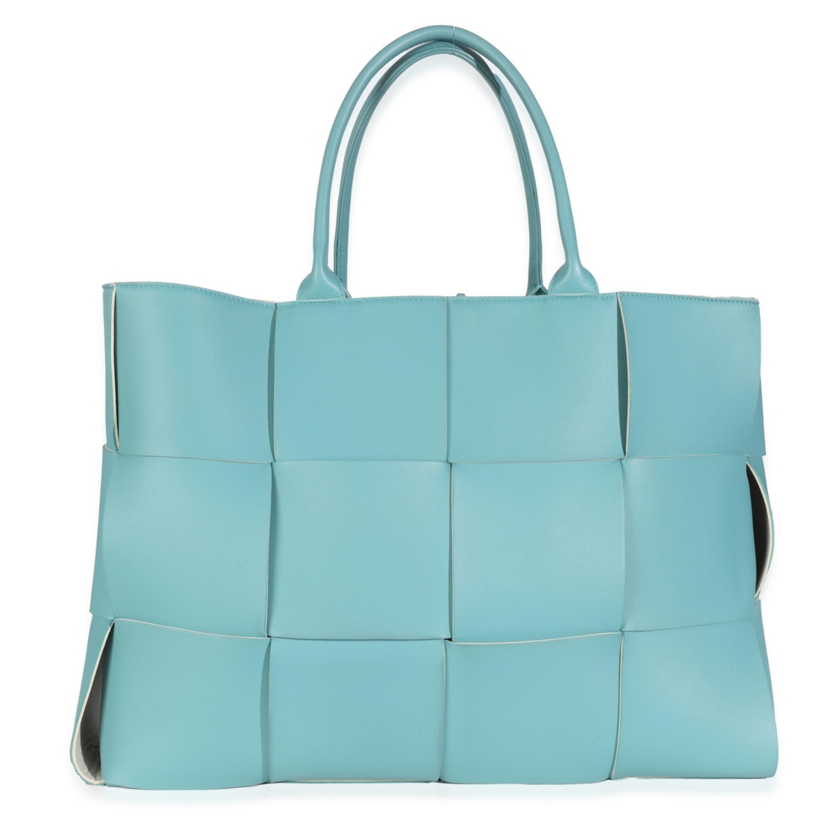 Pre-Owned Bottega Veneta Linoleum Nappa Maxi Intrecciato Large Arco Tote