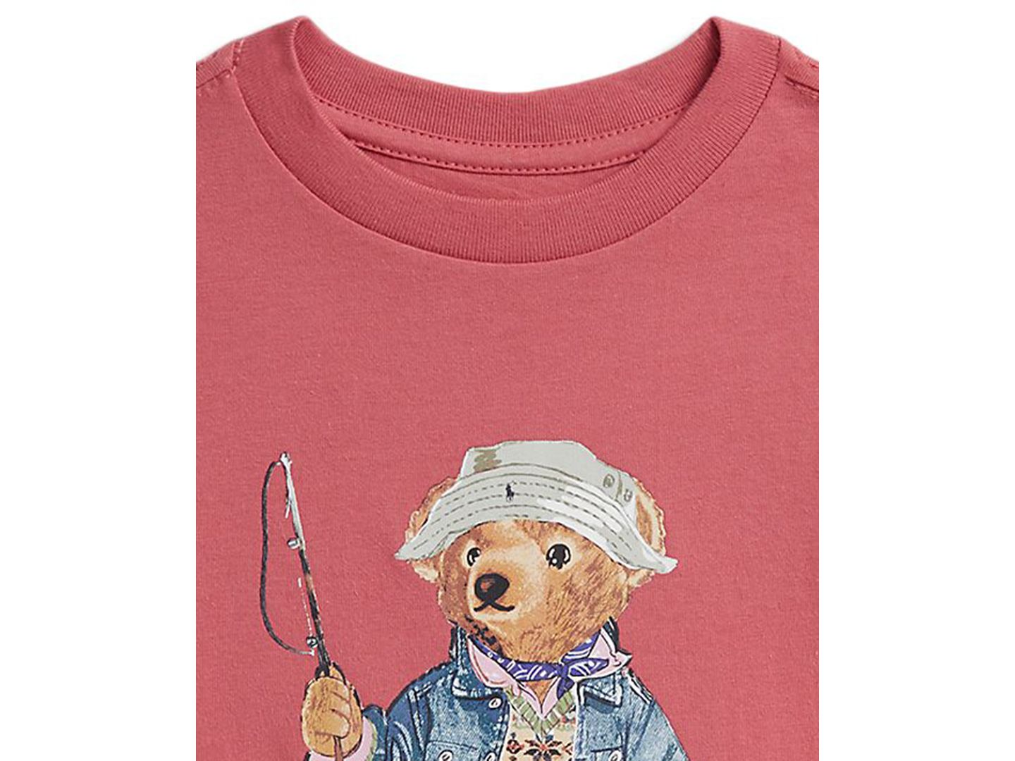 Детская футболка Polo Ralph Lauren Polo Bear из джерси для мальчиков, 2-7, цвет: Ягодный — фото 3