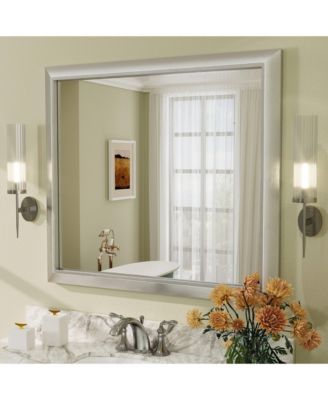 36" x 40" Inch Thick Metal Framed Wall Mirrors for Bedroom, Rectangle Wall-Mounted Mirrors