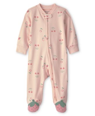 Baby Girl's Strawberry 2-way zip Sleep & Play