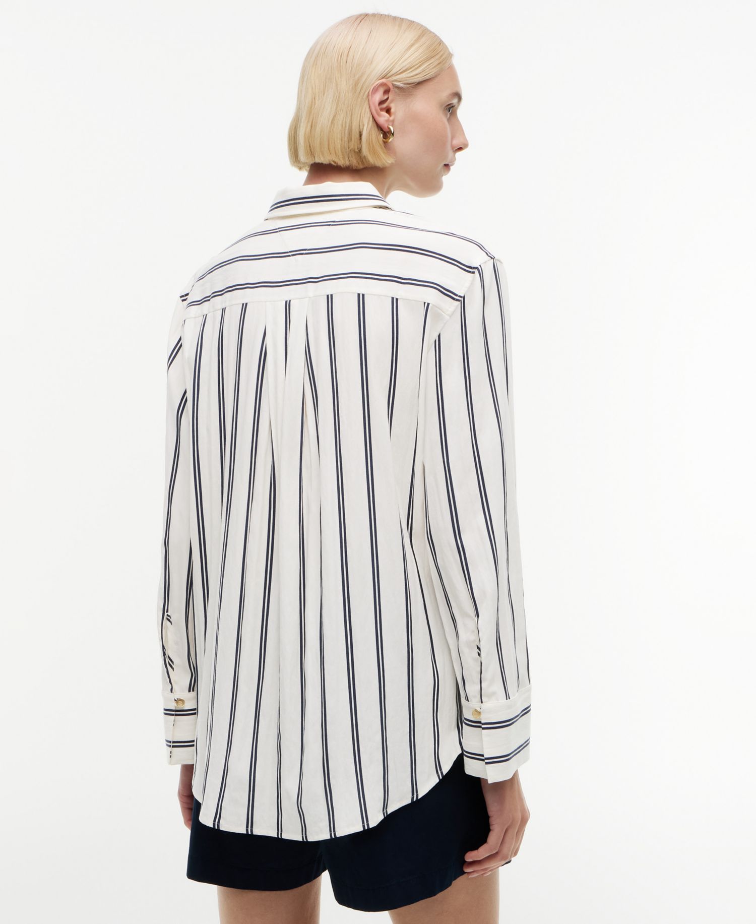 Women's Linen Nautical Stripe Shirt