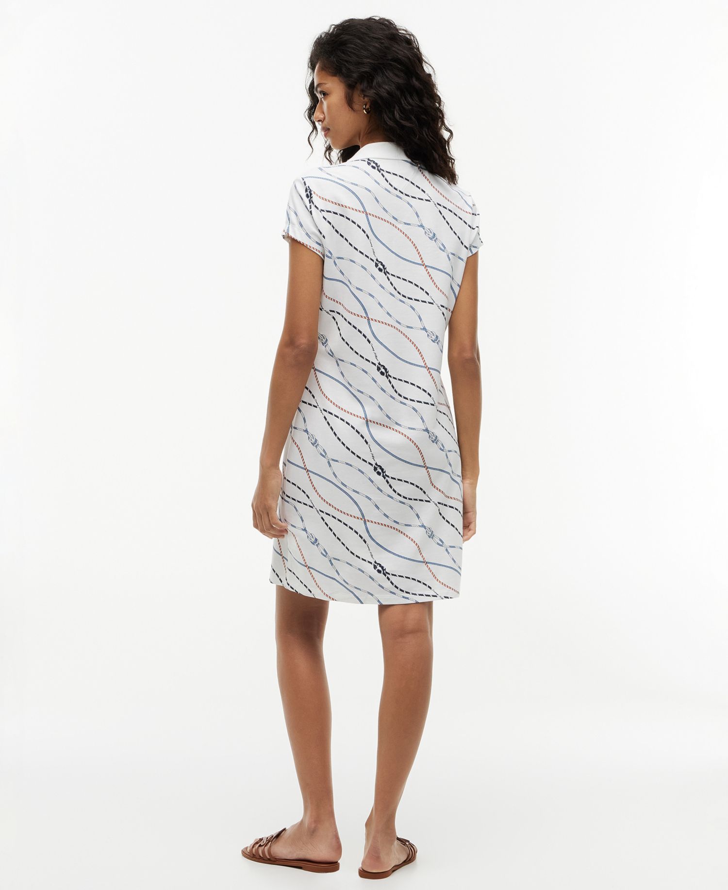 Women's Cotton-Blend Short-Sleeve Polo Dress