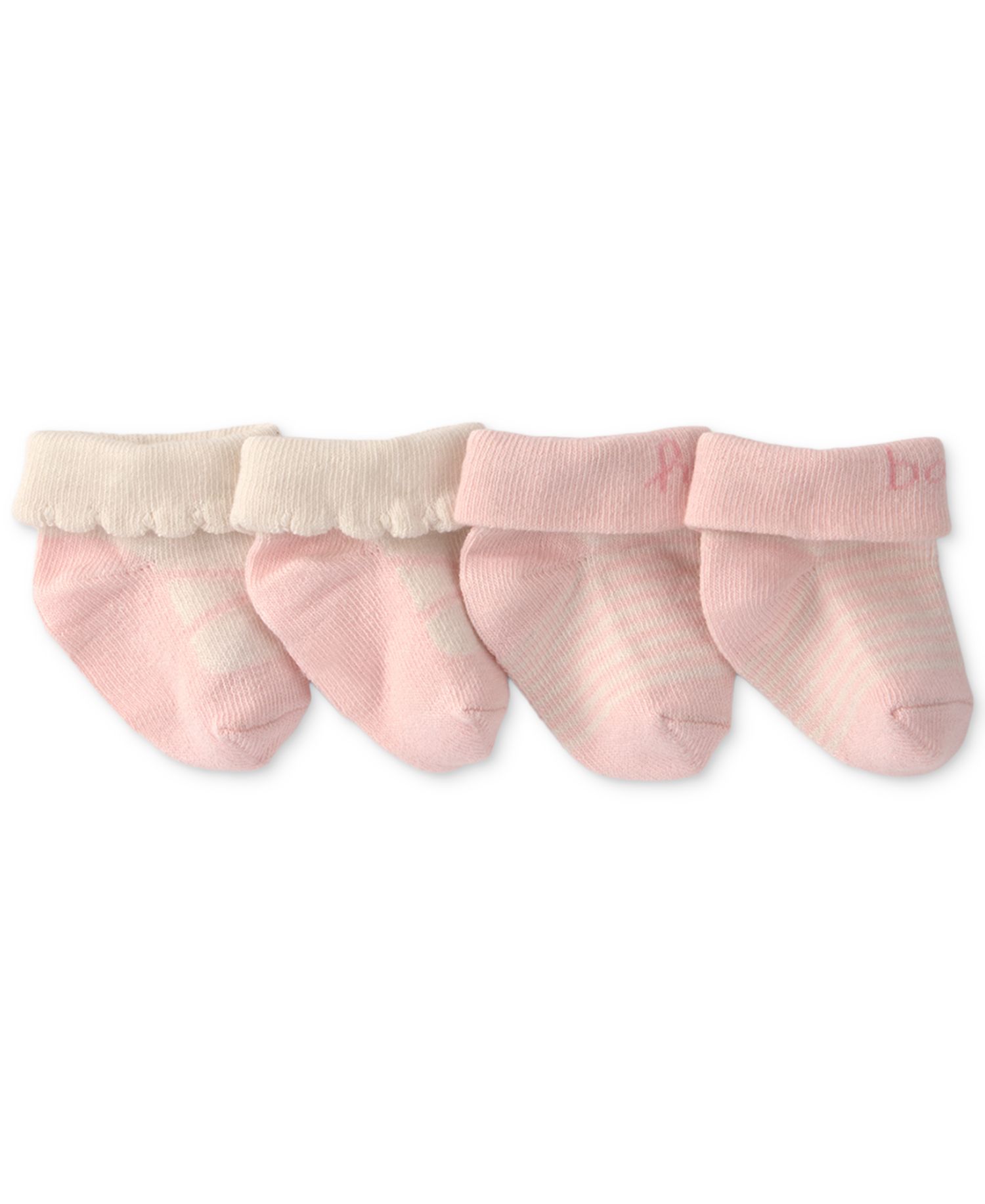 Baby Boys' or Baby Girls' Hello Baby Foldover Socks, 2-Pack