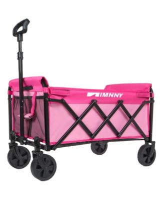 Lightweight Folding Wagon, with Cup Holders, Portable Grocery Cart, 360lbs Capacity, for Sporting Events, Garden, Shopping