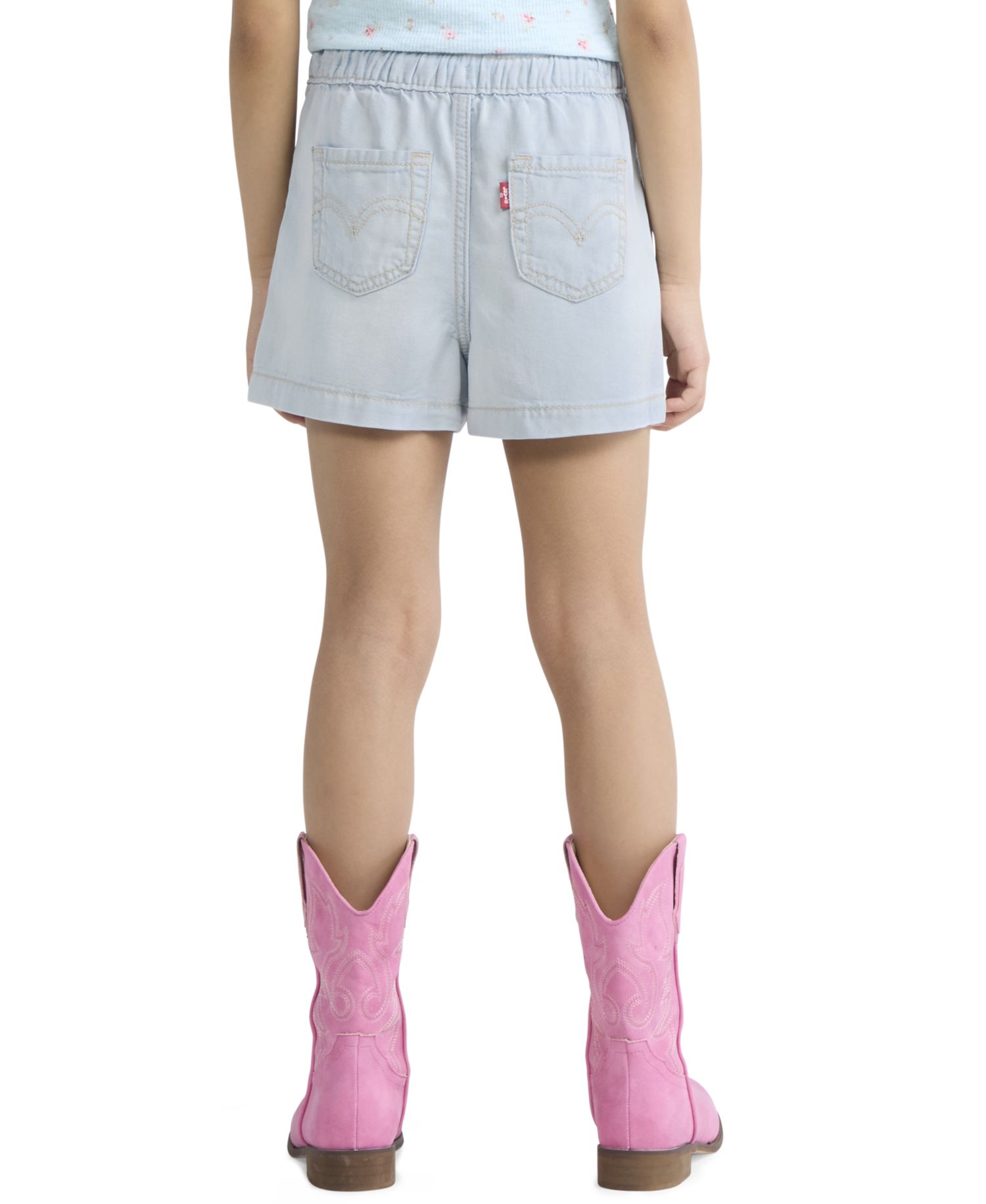 Girls' 2T-6X Denim Parachute Shorts