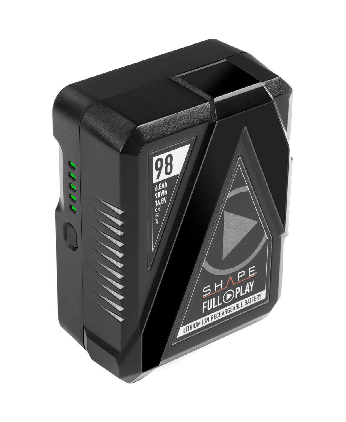Shape Full Play 14.8V 98Wh 6.8Ah Rechargeable Lithium-Ion V-Mount Battery for Broadcast Video Cameras