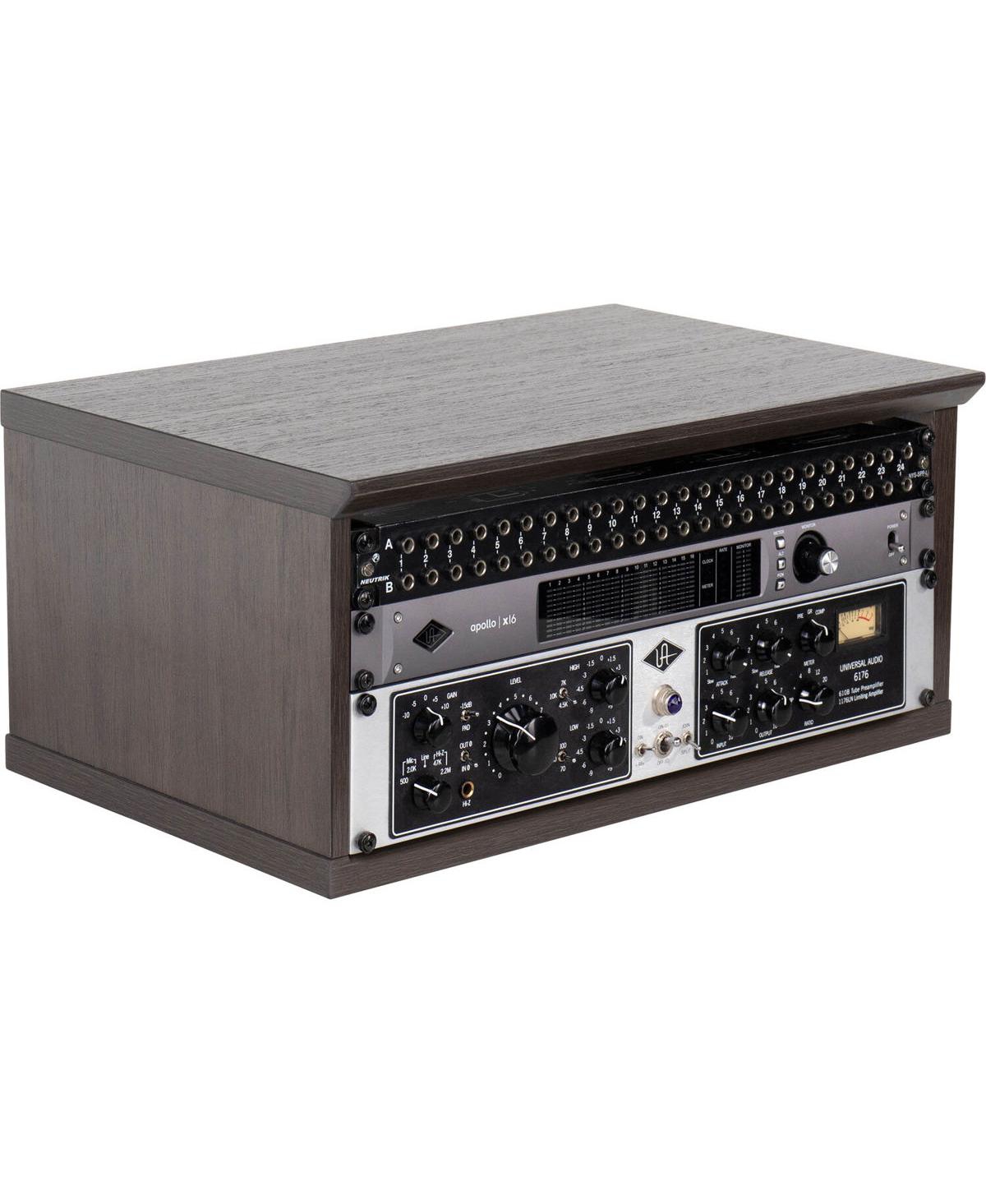 Gator Cases Elite Series Desktop 4U Studio Rack  Dark walnut brown