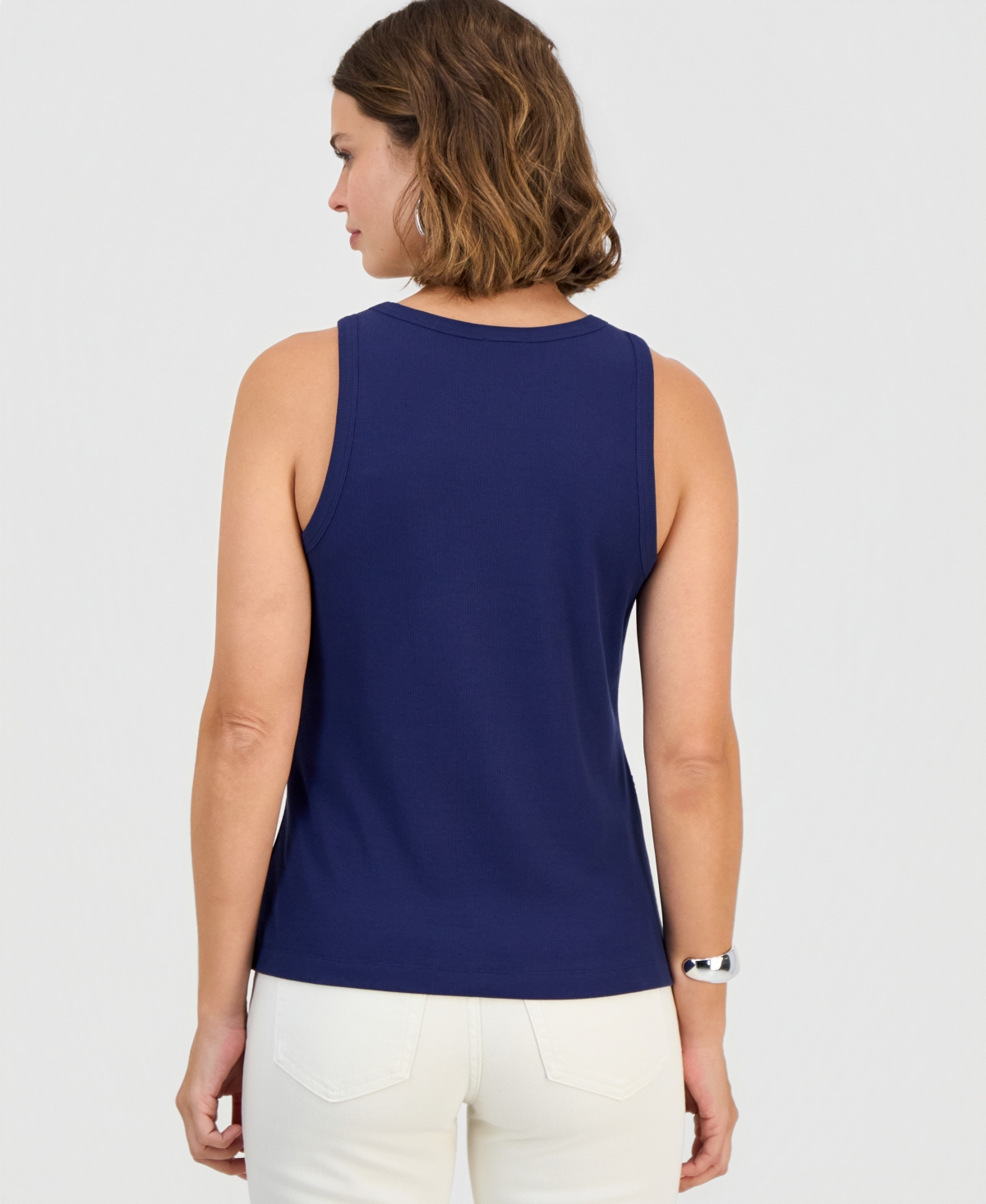 I.n.c. International Concepts Women's Crochet & Crystal Embellished Trim Tank Top, Macy's Exclusive