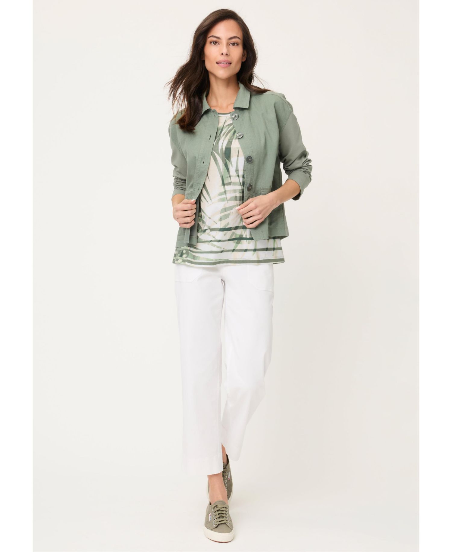 Women's Abstract Palm Print T-Shirt