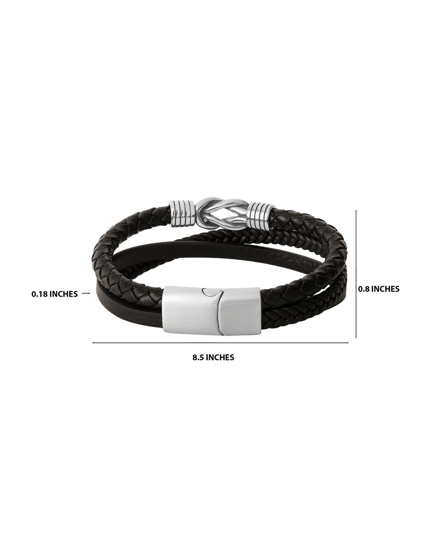 Stainless Steel (316L) Knot 3-Row Bracelet