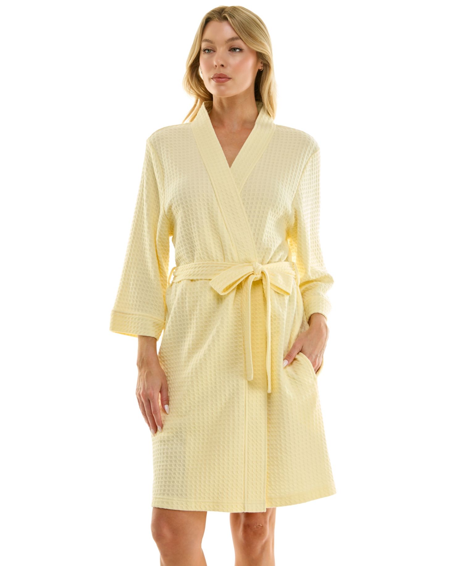 Women's Waffle Kimono Wrap