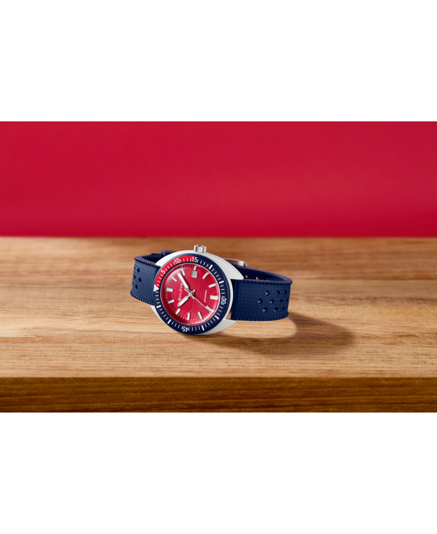 Men's Limited Edition Performance Snorkel "Sail 4th" Blue Rubber Watch 41mm