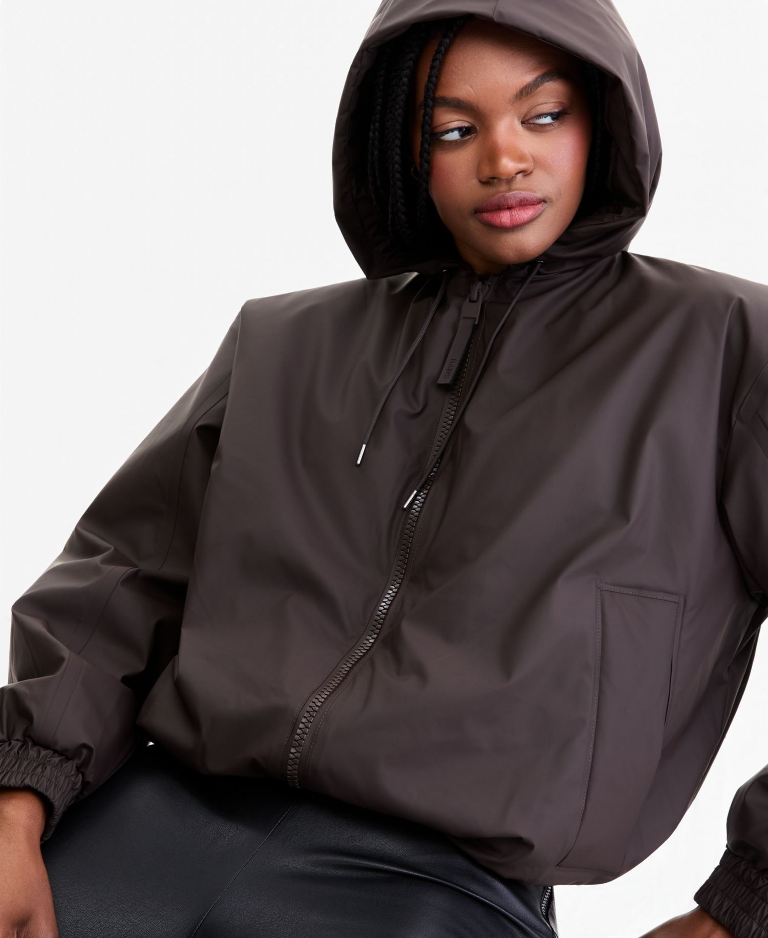 Women's Lohja Cropped-Hooded Bomber Jacket