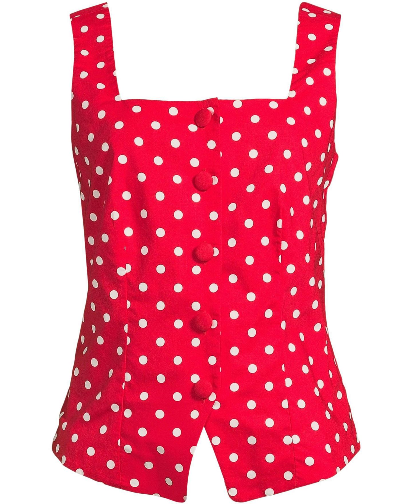 Женский жилет Lands' End Poplin Square Neck Vest, цвет: Красный — фото 3