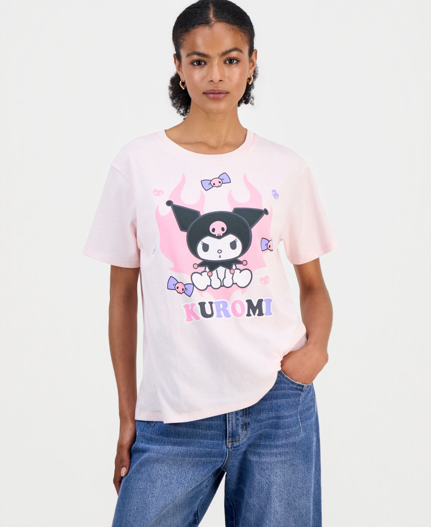 Juniors' Kuromi Graphic T-Shirt