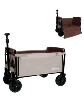 All-in-One Convertible Camping Utility Carts - Bench Seat, Dog Tether w/ 360degree(s) All-Terrain Wheels