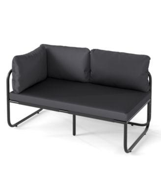 Steel Frame 2-Seat Patio Loveseat for Outdoor Seating