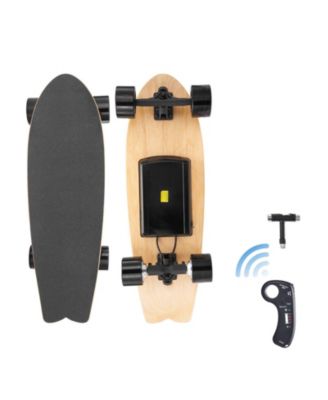 Electric Skateboard w/ Remote, 13.7 MPH, 7.5-Mile Range, 3-Speed, Carry Handle, for Teens & Adults