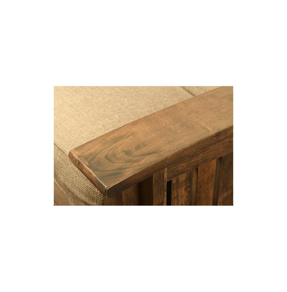 Kodiak Furniture Washington Frame-Rustic Walnut Finish-Canton Black Mattress