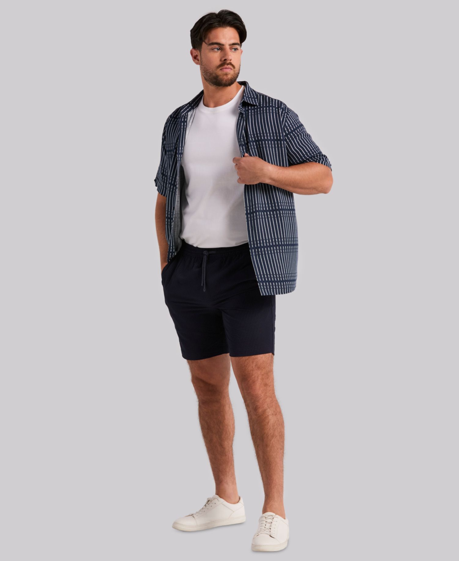Men's 7" Drawstring Seersucker Shorts