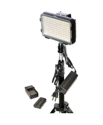 XT160 Bi-Color LED On-Camera 1-Light Kit, Includes Stand, AC Adapter, NP-F-Type Battery and Multi-Voltage Charger